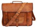 Brown Leather Cross-body Messenger Bag