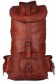 Long Leather Travel Backpack