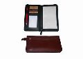 Brown color genuine leather travel wallet