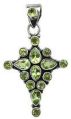 925 sterling silver handmade peridot gemstone exciting cross pendant