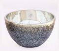 SILVER METALLIC FINISH GLASS BOWL