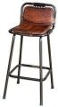 Leather and Metal Bar Stool