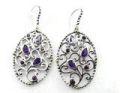925 sterling silver gemstone multi earrings