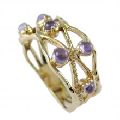 Gold plated Amethyst layering Ring