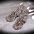 Traditional Style Champagne color Black Plating Earring