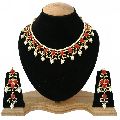 Smple Look Gold Plated Wedding Style Handmade Necklace Jewelry set