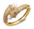 Pearls Designer golden hand cuff