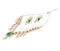Pearly Emerald Earring Necklace set