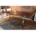 Dining Table With Gold Y Shaped metals Legs