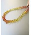 Yellow sapphire faceted drops briolette beads