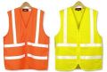 Orange Yellow Plain Sleeveless construction safety vest
