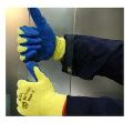 Half Finger Yellow Knitted Gloves