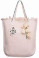 Canvas Shopper With Broach And Tassel