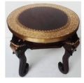 Design brass fitted Wooden stool