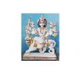 White Makrana Marble Durga Statue Handicraft