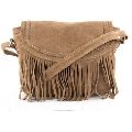 Suede tassel fringe bags