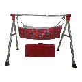 Silver And Red Foldable Cradle