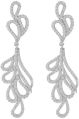 RHODIUM PLATED EDGY SILVER EARRINGS FOR WOMEN