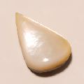 India Semi precious Pear Shape Natural White Shell Stone