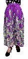 Indian Purple Rayon Boho Embroidered Sequin Work Hippie Long Skirt