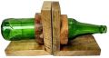 Wooden Bottle Shaped Bookend