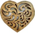 Wooden Heart Shape Trivet