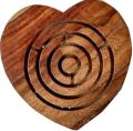 Wooden Heart Shaped Maze Game