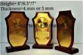 Golden and Brown wooden shield memento