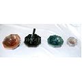 AGATE STONE FACETED MORTAR & PESTLE SET