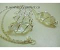 CRYSTAL QUARTZ WIRE WRAPPED NATURAL PENDANTS