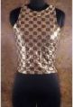 Solid Gold Diamond Sequins Top