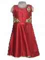 Party Wear Embroidery Work Kids Gown