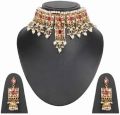Kundan Beautiful Pearls Design Gold Plated Wedding Style Handmade Necklace Jewelry set