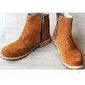 Men Leather Boots Suede Ankle Breathable Shoe