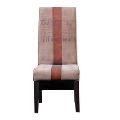 vintage Indian solid wood & genuine leather & Canvas High Back Dining Chair