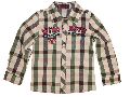 BOYS COTTON LONG SLEEVE PLAID COLLAR SHIRTS