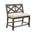 Rustic Modern Solid Wood Indoor Bench With Cushion Seat
