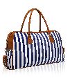 KLEIO Striped Spacious Unisex Weekend Travel Duffel Bag