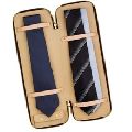 Tie Case Zipper Black Leather
