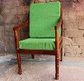 Modern Vintage Designer Rose Wood Leg Arm Chair