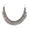 Zephyrr Fashion Oxidized Silver Choker Necklace.