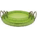 Set of 3 Planter Tray with Rope Handle