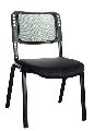 Black Federtek mesh visitor chairs