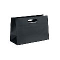 Wrapper India Black Plain Paper Shopping Bags
