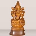 Teak Wood Lakshmi Statue