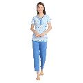 Carlo Bossi - Women's Printed 100% Cotton Pajama Set with Pocket