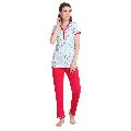 Carlo Bossi - Women's Printed Cotton Two Piece Pajama Set