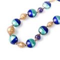 Blue Green Orange Purple Red White Plain Non Polished Polished glass beaded jewelry