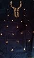 Georgette Polyester Silk Black Full Sleeve Half Sleeve ladies unstitched punjabi suit