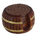 Wooden Round Tea Coaster